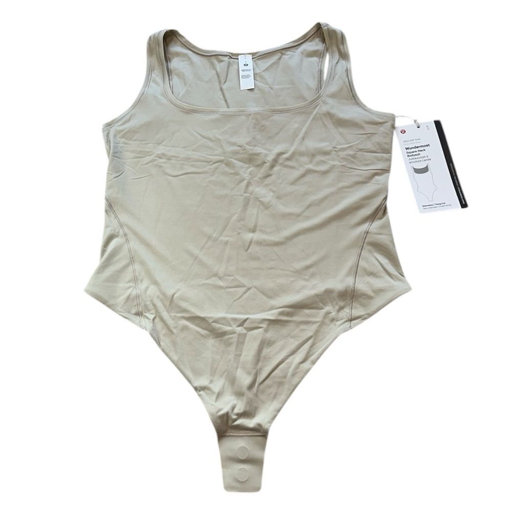 Lululemon Wundermost Square Neck Bodysuit Size Large NWT Sleeveless